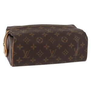 LOUIS VUITTON Monogram Trousse Patte Pression Cosmetic Pouch M47636 Auth 152526